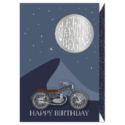Felicitare Man Happy Birthday Albastru Motocicleta B6 Artebene A124655