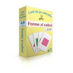 Pachetul con&539;ine · 45 de carduri cu forme geometrice &537;i simboluri în diferite culori; · 5 carduri-joker Sunt utile atât pentru înv&259;&539;area culorilor &537;i formelor cât &537;i pentru dezvoltarea aten&539;iei &537;i vitezei de reac&539;ie