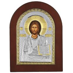 Icoana Iisus Hristos Argint 14×10 cm  are cutie de cadou inclusaAsezare pe perete sau pe birou