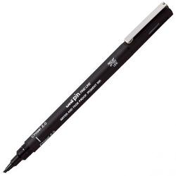 Instrument de scris &537;isau desenat cu cerneal&259; pigment pe baz&259; de ap&259; tip Super Ink patent Uni-Ball rezistent&259; la decolorare rezistent&259; la ap&259;Vârful foarte rezistent este confec&539;ionat din poliacetat sus&539;inut de un tub realizat din otel inoxidabil ceea ce face acest instrument ideal pentru a fi utilizat în &537;abloaneCapacul &537;i corpul sunt realizate din polipropilena PPCapacul este prev&259;zut cu o 