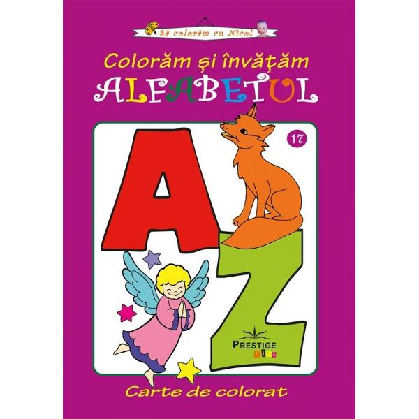 Coloram si invatam alfabetul - carte de colorat