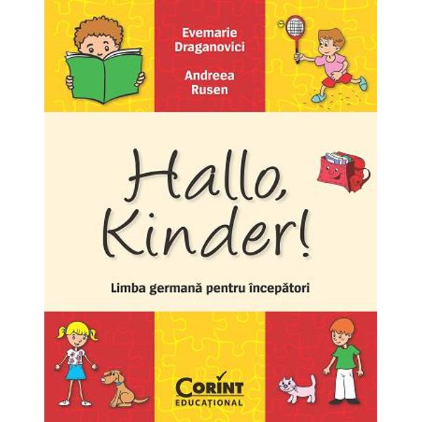 Hallo Kinder este un instrument de lucru care ofer&259; posibilitatea înv&259;&355;&259;rii limbii germane prin jocuri &351;i activit&259;&355;i diverse în a&351;a fel selectate încât acumularea cuno&351;tin&355;elor s&259; se realizeze într-un mod pl&259;cutÎn 