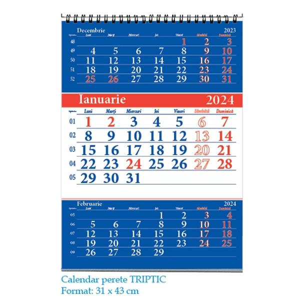 Calendar triptic cursor 2024