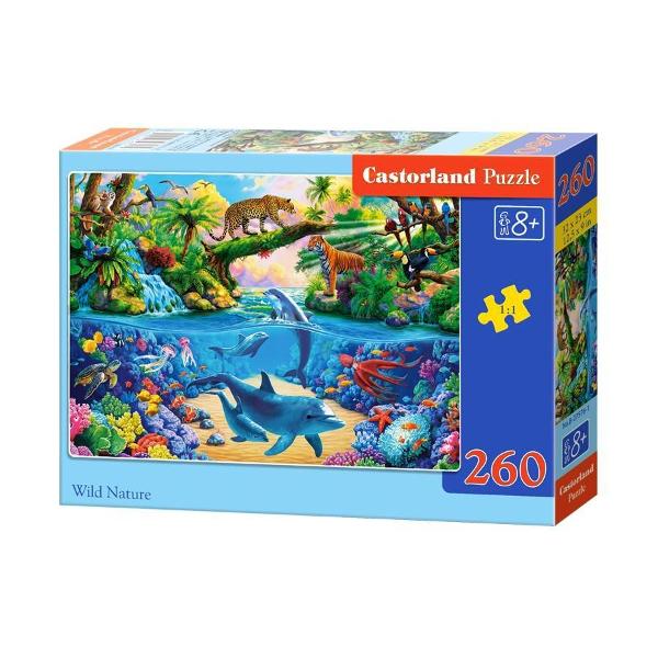 Puzzle de 260 piese cu Wild Nature Dimensiunea cutiei 245×175×37 cm Dimensiunea puzzle-ului 32×23 cm Recomadat pentru varste de la 8 ani