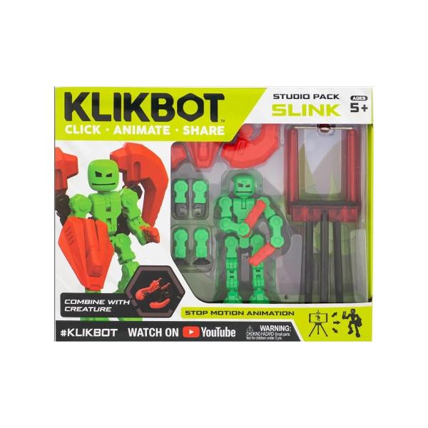 Set  cu figurina Robot Articulat Transformabil Klikbot Studio Pack TST2600
