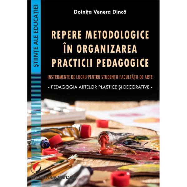 Lucrarea pe care o prezentam sugestiv intitulata ”Repere metodologice in organizarea practicii pedagogice” reprezinta o incercare de a-i familiariza pe studentii practicanti de la Facultatea de Arte cu aspectele cele mai relevante ale profesiei didactice; de aceea facem referire la o serie de variabile care sunt esentiale in structura generala a procesului de instruire-invatare si care contribuie decisiv la formarea competentelor didactice obiective 