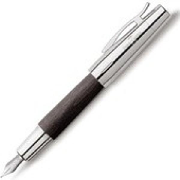 Stilou de lux Faber Castell E-Motion - un instrument de scris ideal ca &537;i cadou de lux realizat din crom &537;i lemn de p&259;r- Stilou de înalt&259; calitate- Peni&539;&259; din o&539;el inoxidabil cu m&259;rimi M F sau 