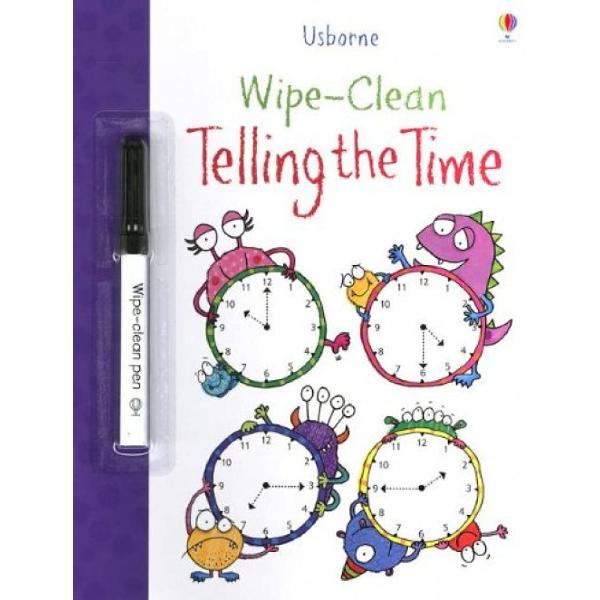 This write onwipe clean book comes with an erasable marker and is ther perfect way to help children how to learn about telling time