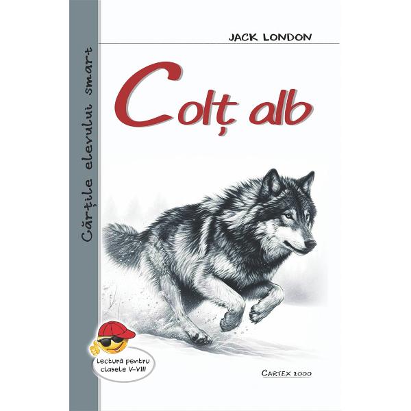 Colt Alb-Jack LondonAventurier si prozator calator si creator de caractere memorabile Jack London 1876-1916 este un evocator realist-naturalist cu vocatie romanticaUna dintre temele recurente in scrierile sale aceea a oscilatiei intre salbaticia originara si civilizatia dobandita este prezenta si in Colt Alb un roman paradigmatic pentru functia modelatoare a literaturii cu preocupari de psihologie infantila Colt Alb jumatate lup jumatate caine poseda asprimea stirpei 