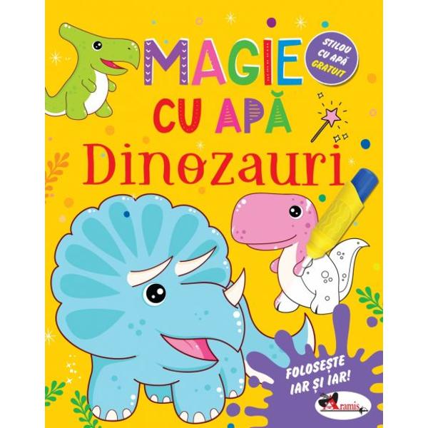 „Magie cu ap&259;” este o serie format&259; din patru c&259;r&539;i Prin&539;ese Dinozauri Ferma &537;i Unicorni Fiecare carte cap&259;t&259; culoare cu ajutorul stiloului special Acesta este u&537;or de folosit doar prin simpla umplere cu ap&259; Când apa s-a uscat culorile dispar iar paginile pot fi colorate iar &537;i iar Cu siguran&539;&259; micu&539;ii vor folosi cu pl&259;cere aceste c&259;r&539;i de colorat foarte mult 