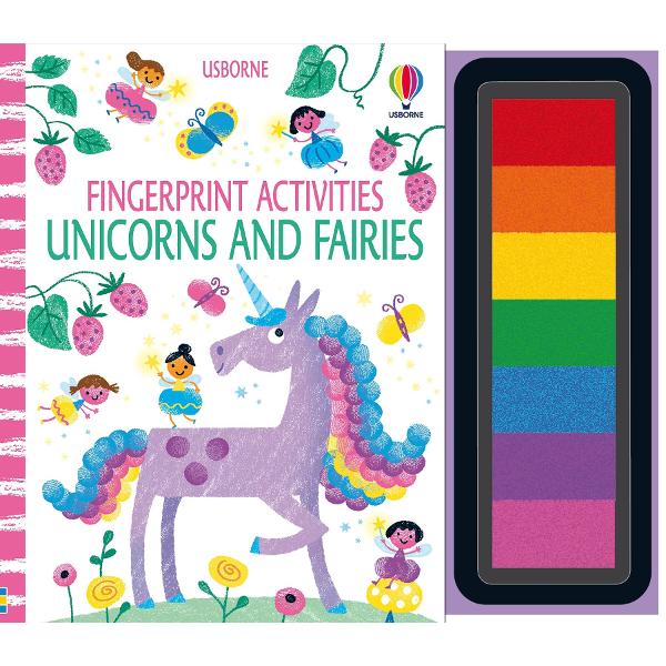 Follow the step-by-step ideas to fill the spaces in the book with flutteringfairies and prancing unicorns Theres no need to buy paints or inks just usethe seven bright colours on the inkpad attached to the back cover