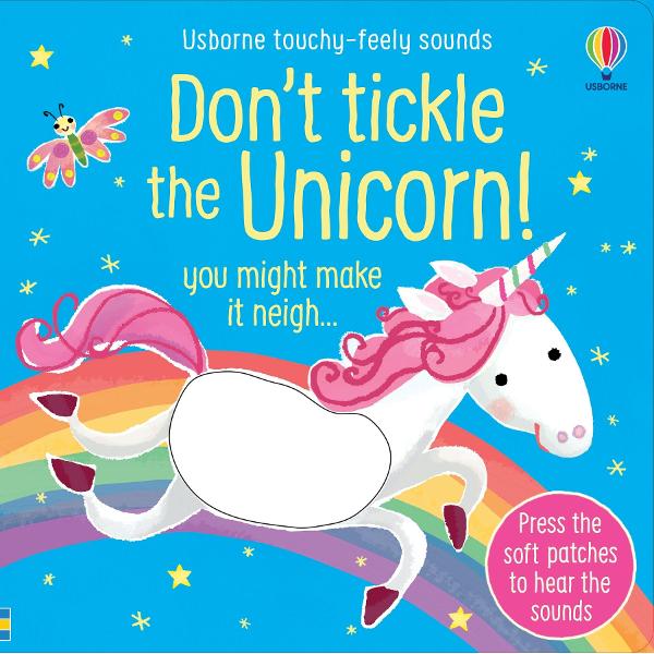 Youd better not tickle the unicorn because it just might neigh if you do This delightful interactive book combines touchy-feely patches with sounds as well as the unicorn babies and toddlers will enjoy tickling the dragon phoenix and yeti to find out what noises they make At the end of the book all of the animals make their noises at the same time along with a bouncy tune guaranteed to get everyone dancing