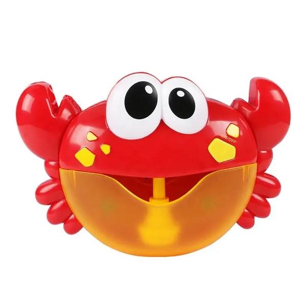 Ce poate fi mai amuzant si distractiv pentru copilul tau decat o cada plina cu baloane de sapun Bubble Crab va fi nelipsit de la ora de balacealaDatorita ventuzelor puternice se lipeste usor pe cada sau faianta si cu doar o apasare de buton distractia poate incepeEste usor de asamblat trebuie doar sa fie atasata doza de suflare sa se puna solutie de spumare gel de dus sau sapun lichid diluat cu apa in compartimentul special sa se ataseze ventuzele si sa se 