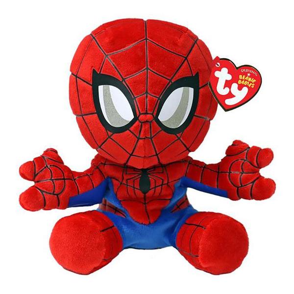 Jucarie de plus TY Beanie Babies - Marvel Spider-man 15 cm TY 44007