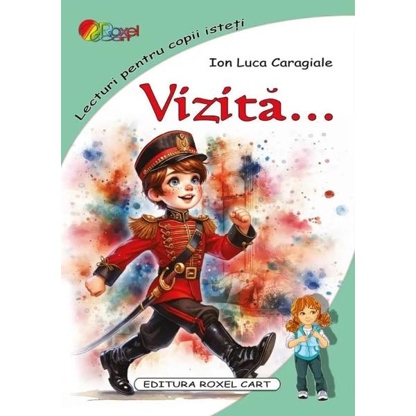 Cartea Vizita… de Ion Luca Caragiale este adaptata pentru copiii din clasele mici care abia au invatat sa citeasca Desenele colorate stimuleaza creativitatea copiilor care pot vizualiza mai usor firul povestiidiv 