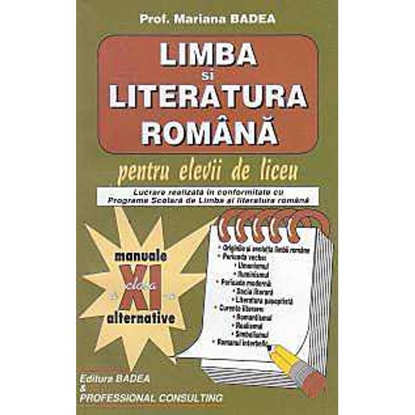 Overcoat mash domain Limba si literatura romana pentru elevii de liceu clasa a XI a - Eseuri  structurale - Mariana Badea - Libraria CLB