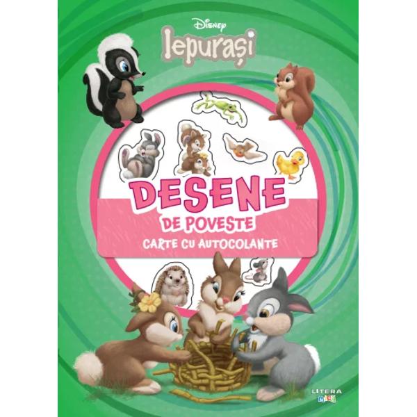 Coloreaz&259; personajele tale preferate &537;i decoreaz&259; apoi cât mai frumos desenele cu autocolantele de la mijlocul c&259;r&539;ii