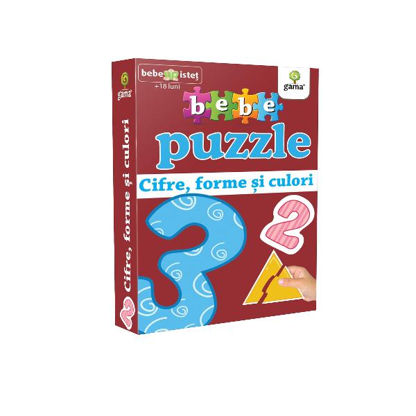 Puzzle-ul con&539;ine 20 piese de mari dimensiuni potrivite pentru copiii cu vârsta peste 18 luni Acestea se potrivesc câte dou&259; astfel încât s&259; alc&259;tuiasc&259; 5 numere &537;i 5 forme geometrice Potrivit înc&259; de la 12 luni puzzle-ul dezvolt&259; abilit&259;&539;ile cognitive r&259;bdarea &537;i precizia mi&537;c&259;rilor