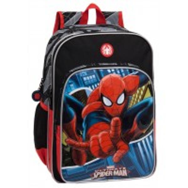 Ghiozdan de scoala 40cm 2comp Spiderman2 compartimentebretele ajustabiledumensiune 30x40x13 cm1 buzunar frontal1 buzunar lateral