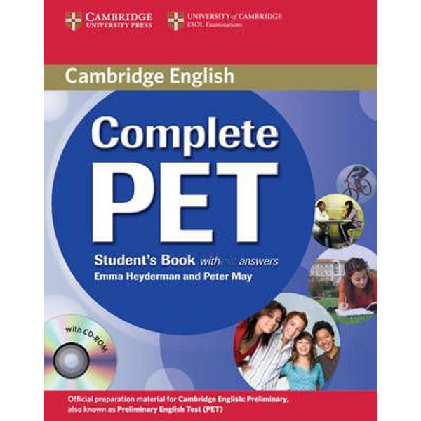 Informed by the Cambridge Learner Corpus and providing an official PET past exam paper from Cambridge ESOL Complete PET is the most authentic exam preparation course available Each unit of the Students Book covers one part of each PET paper and provides thorough exam practice Grammar and vocabulary exercises target areas that cause most problems for PET candidates based on data from the Cambridge Learner Corpus taken from real candidate scripts The CD-ROM provides additional 