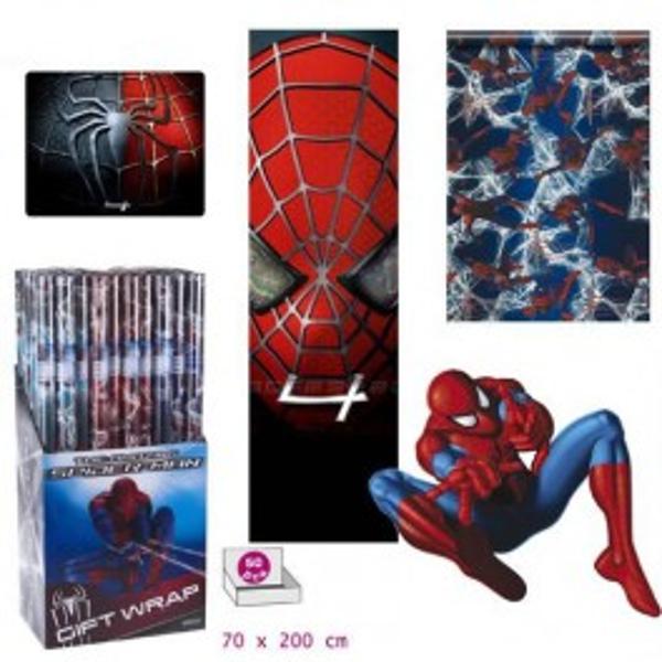 Hartie de impachetat Spiderman 200 x 70 cm in trei modeleEste o hartie rezistenta frumos colorata si imprimata cu SpidermanHartia de impachetat este destinata utilizatorilor care doresc o solutie de impachetat rapida economica si se poate folosi pentru impachetarea cadourilor si 