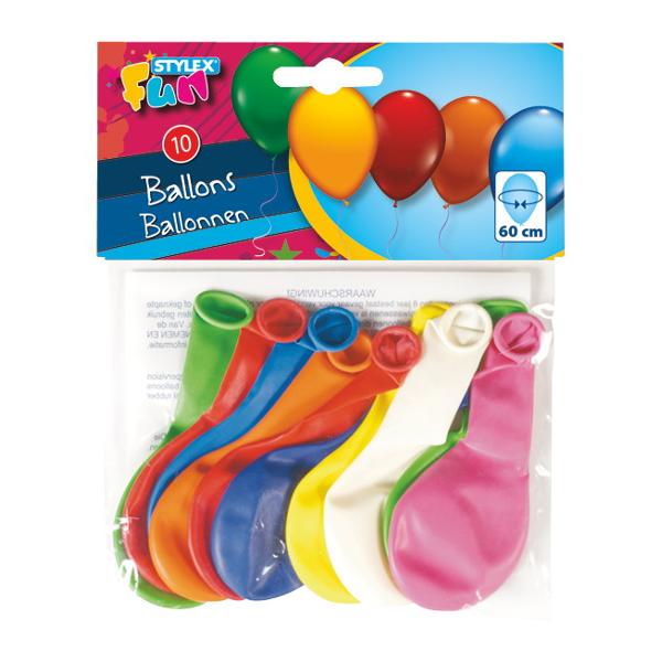 Set 10 baloane culori diverse Circumferinta baloanelor dupa umflare 65 cm