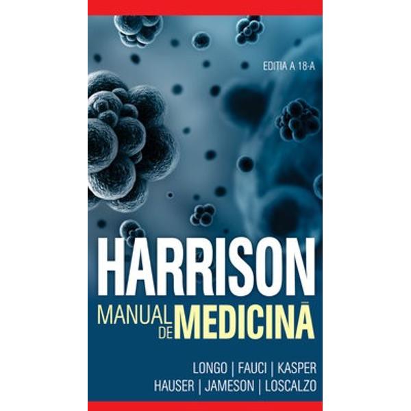 Totul despre medicina intern&259; sub emblema HARRISON„Harrison Manual de medicin&259;” are la baz&259; edi&355;ia a 18-a a renumitului „Harrison’s Principles of Internal Medicine” principala carte de referin&539;&259; pentru studen&539;i &537;i medici Cartea prezint&259; aspectele esen&355;iale ale diagnosticului ale manifest&259;rilor clinice &351;i ale tratamentului celor mai importante afec&355;iuni care se pot 