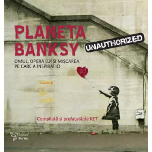 Subliniind relevan&539;a artei stradale a lui Banksy &537;i modul în care impactul operelor lui s-a r&259;spândit în întreaga lume cartea Planeta Banksy prezint&259; unele dintre cele mai bune lucr&259;ri de art&259; din toate col&539;urile lumii realizate de Banksy &537;i altele inspirate de el cu accent pe cele mai inovatoare profunde &537;i controversate opere ale grafferilorBanksy este cel mai cunoscut artist de graffitti 