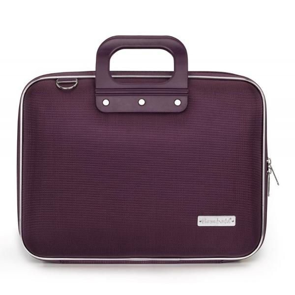 Geanta lux business laptop 13 in Nylon Bombata-Violet&160;este o geanta de marime medie ideala pentru o tableta sau un laptop de 13
