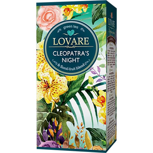  «Cleopatras night» Amestec de ceai verde petale de flori &537;i fructe in pliculete Ceai verde chinezesc m&259;runt; fructe de ananas mere petale de flori &537;ofr&259;nel trandafir alb&259;strele &537;i g&259;lbenele arom&259; natural&259; de zmeur&259; - 242g