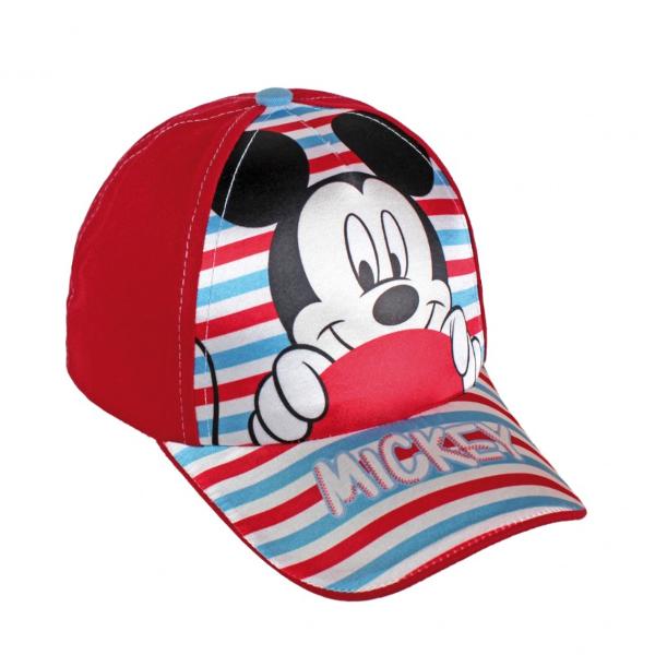 Sapca Mickey MouseDisponibila in doua culori rosu si albastruSapca pentru copii ideala pentru a fi purtata la joaca sau in parc