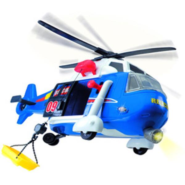 Elicopter de salvare Rescue 3308356 DickieFabricat din plastic de foarte buna calitate  robust  elicopterul va asigura momentele de relaxare ale copilului tauCaracteristici- sunete specifice- elicea elicopeterului  se 