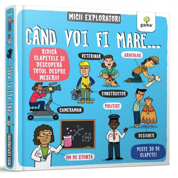 „Tu ce vrei s&259; te faci când vei fi mare” – aceasta este una dintre întreb&259;rile pe care copiii le aud cel mai des Unii vor s&259; devin&259; cânt&259;re&539;i al&539;ii arheologi medici sau astronau&539;i Dar cum afli de fapt ce &539;i s-ar potrivi Copiii vor explora nenum&259;rate meserii în acest volum interactiv din colec&539;ia „Micii exploratori” Cartea 