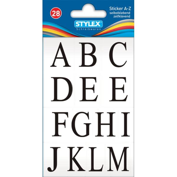 Etichete autoadezive  litere A-Z Set cu 28 litere