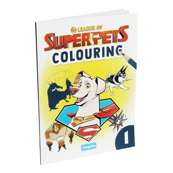 Carte de colorat Leagues of SuperPets Europrice 32 de pagini Recomandat pentru 4 ani in sus