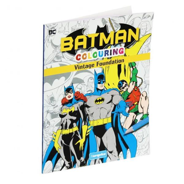 Carte de colorat Batman Vintage Foundation 32 de pagini Recomandat pentru 4 ani in sus