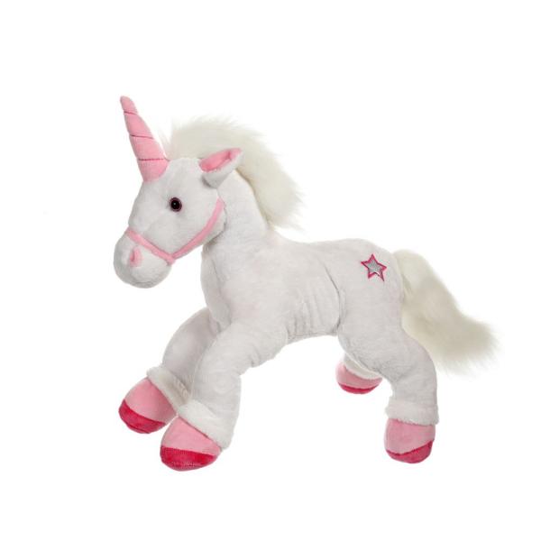 Unicorn alb - jucarie din plus 42 cmdimensiune 42 cmunicorn alb cu corn roz sau mov din pluspoti alege unul din cele 2 modele disponibile