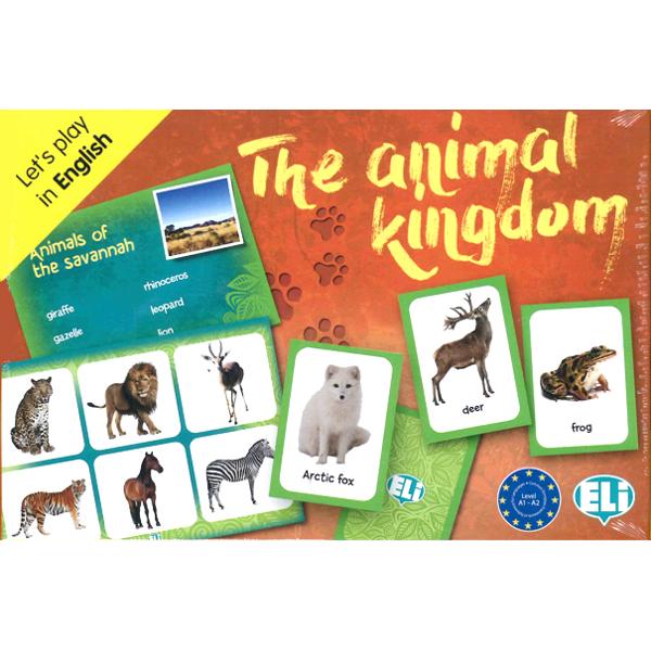 Level A1-A2The animal kingdom is a card game in which players have to recognise name and collect the most number of animals divided into categories Photographic playing cards and bingo grids are used in the bingo game and for other group games encouraging learning revision and the correct use of basic English vocabulary and language structuresThe box contains• 66 playing cards;• 36 lists with the bingo cards on the reverse side;• a 