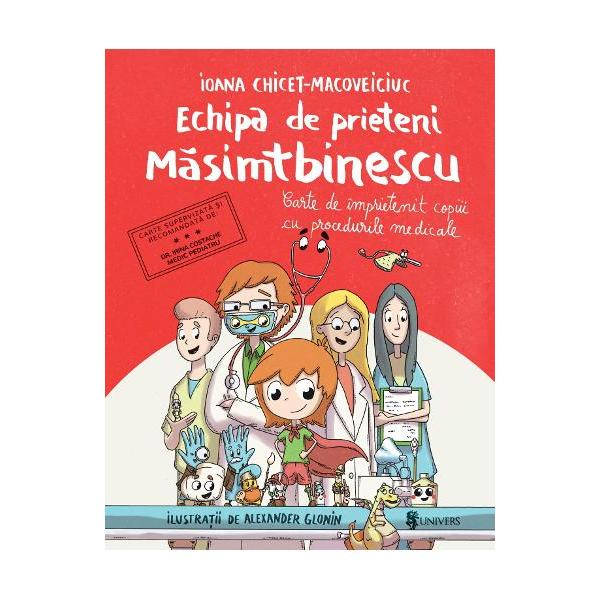 Copiii au nevoie sa inteleaga ca medicul si toate instrumentele sale nu sunt dusmani ci prietenii lor in lupta cu boala Si ce cale mai buna de a le povesti adevarul despre ce se intampla intr-un cabinet medical decat o poveste cu eroi Echipa de prieteni Masimtbinescu poate schimba felul in care copiii privesc vizita la medic analizele vaccinul internarea si interventiile medicaleAceasta carte este un instrument foarte util de educatie medicala pentru copii si parinti pentru 