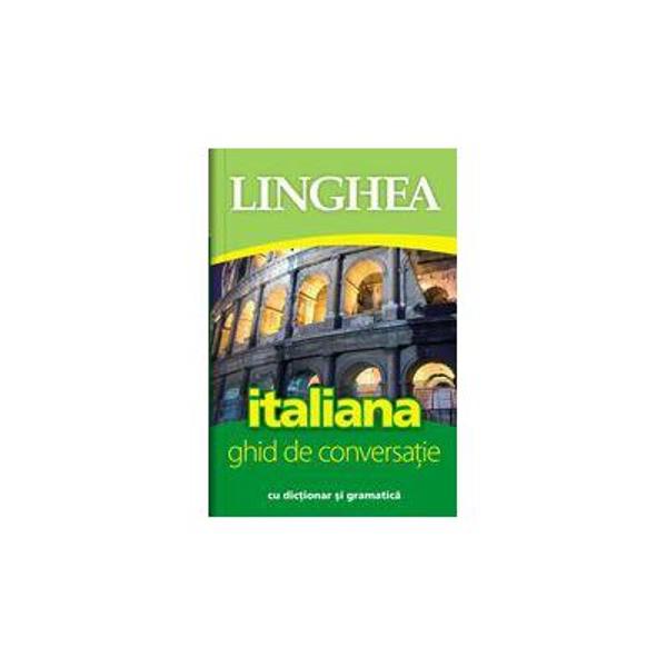 O c&259;l&259;torie în Italia poate fi un bun prilej de a descoperi arta cultura gastronomia acestei fascinante &355;&259;ri Pentru a v&259; putea bucura de toate acestea cel mai bine este s&259; le vorbi&355;i italienilor pe limba lor Ghidul de conversa&355;ie Linghea v&259; vine în ajutor oferindu-v&259; o serie de expresii uzuale pe care le pute&355;i folosi în orice situa&355;ie &350;i nu uita&355;i toate drumurile duc la RomaGhidul 