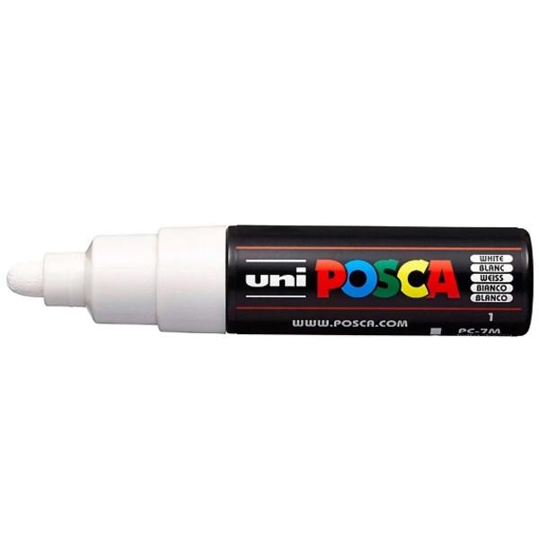 Un singur marker pentru orice suprafata UNI Posca PC-7M Modelul propus poate fi utilizat pe hartie carton lemn textile piele naturala si ecologica sticla ceramica piatra panza metal plastic Cerneala este permanenta pe suprafetele poroase si nepermanenta pe suprafetele neporoase lucioase Culorile se pot amesteca intre ele pentru a obtine noi nuante si sunt solubile in apa atat timp cat nu s-au uscatPot fi obtinute efecte de 