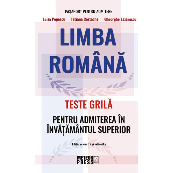 Cartea se adreseaza mai multor categorii de persoane preocupate de perfectionarea cunostintelor de limba romana si de optimizarea performantelor in acest domeniu in primul rand absolventilor de liceu care sustin proba de concurs la limba romana pentru admiterea in institutii de invatamant superior; apoi elevilor din invatamantul preuniversitar dornici de performanta si in special prin a doua parte a lucrarii tuturor celor care doresc sa stapaneasca mai 