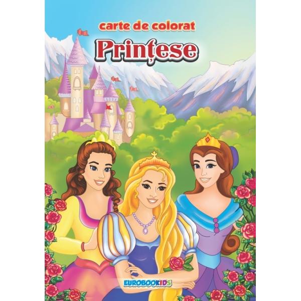  Carte de colorat cu povesti cu desene clare si text cu corp mare cu pagini color oferite ca exemplu pentru ca cei mici sa le poata citi deslusi si colora