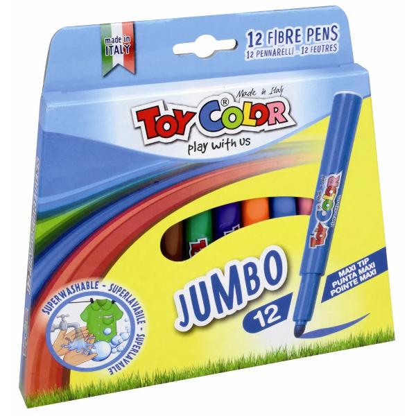 Carioci Toy Color Jumbo 12 culoriCariocile Jumbo ofer&259; o gam&259; de culori intense &537;i str&259;lucitoare au un vârf conic de 5 mm &537;i cerneal&259; pe baz&259; de ap&259;Pentru siguran&539;a copiilor capacul are microperfora&539;ii În cazul înghi&539;irii copilul poate respira &537;i este în siguran&539;&259;Asigur&259; p&259;strarea cernelii în condi&539;ii optime &537;i o lung&259; durat&259; de 