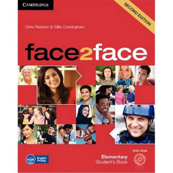 The course for busy teachers who want to get their students communicating with confidence face2face is the flexible easy-to-teach General English course that helps adults and young adults to speak and listen with confidence face2face is informed by Cambridge English Corpus and its vocabulary syllabus has been mapped to the English Vocabulary Profile meaning students learn the language they really need at each CEFR level The course improves students listening skills by drawing their 