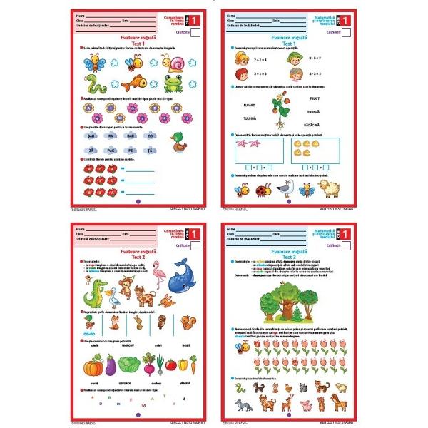 Materialul se prezint&259; sub forma unui set compus din2 x Test de evaluare ini&539;ial&259; pentru disciplina Comunicare în limba român&259;2 x Test de evaluare ini&539;ial&259; pentru disciplina Matematic&259; &537;i explorarea mediuluiFiecare test are dou&259; pagini &537;i este înso&539;it de solu&539;ii variant&259; pdf interactiv GRATUIT&258; - acestea se pot desc&259;rca de pe site-ul nostru din documenta&539;ia 