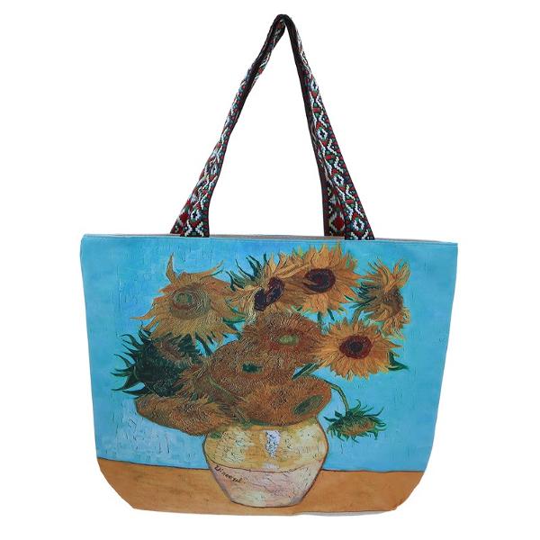 Geanta pentru plaja Van Gogh Sunflowers 54x40x17 cm Carmani 0218814