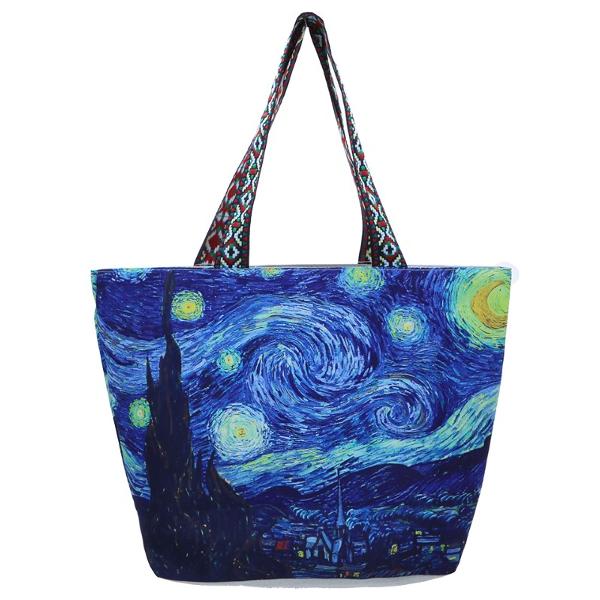 Geanta pentru plaja Van Gogh Noapte instelata 54x40x17 cm Carmani 0218811