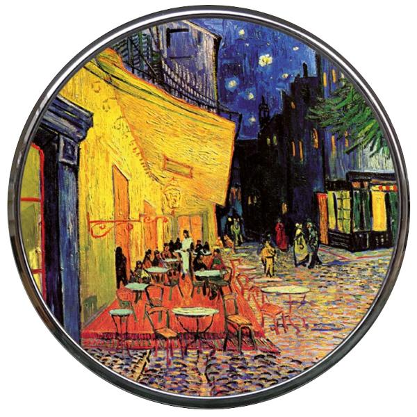 Oglinda dubla pentru poseta Van Gogh Cafe at night 7 cm Parastone M08GO