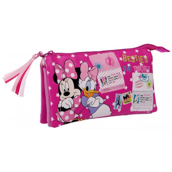 Penar Disney Minnie & Daisy Travel are 3 compartimente imprimeu cu personajele Minnie si Daisy confectionat din poliester